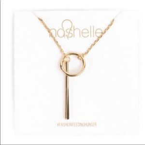 Nashelle Gold Lariat Necklace